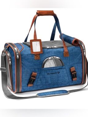 Mr. Peanut's Airline Approved Soft Sided Pet Carrier Deja Blue